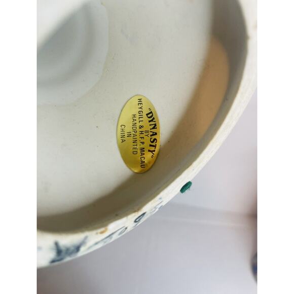 Heygill and H.F.P Oriental 2 Candle Holders Made in Macau One of a Kind RARE ORG - Picture 15 of 16